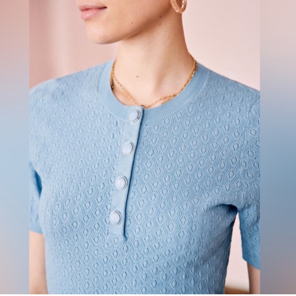 Sezane Carter Knit Top - XS